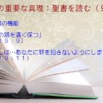 聖書の機能:聖書の中の言葉には清める力がある「自分の路を清く保つ」「わたしは…あなたに罪を犯さないようにしました」:聖書の重要な真理【聖書を読む】(9)